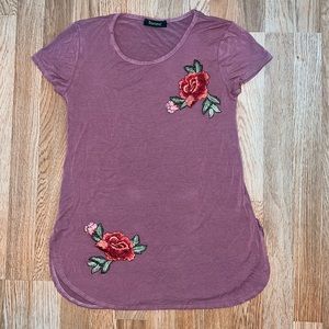 Rose Embroidered Top NWOT